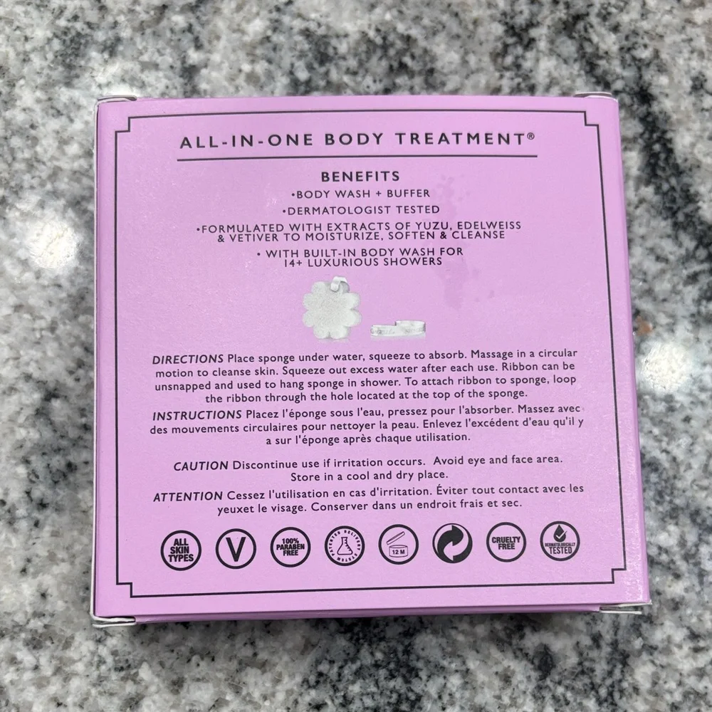 Spongelle French Lavender Body Wash Infused Buffer - Pink - Picture 2 of 3